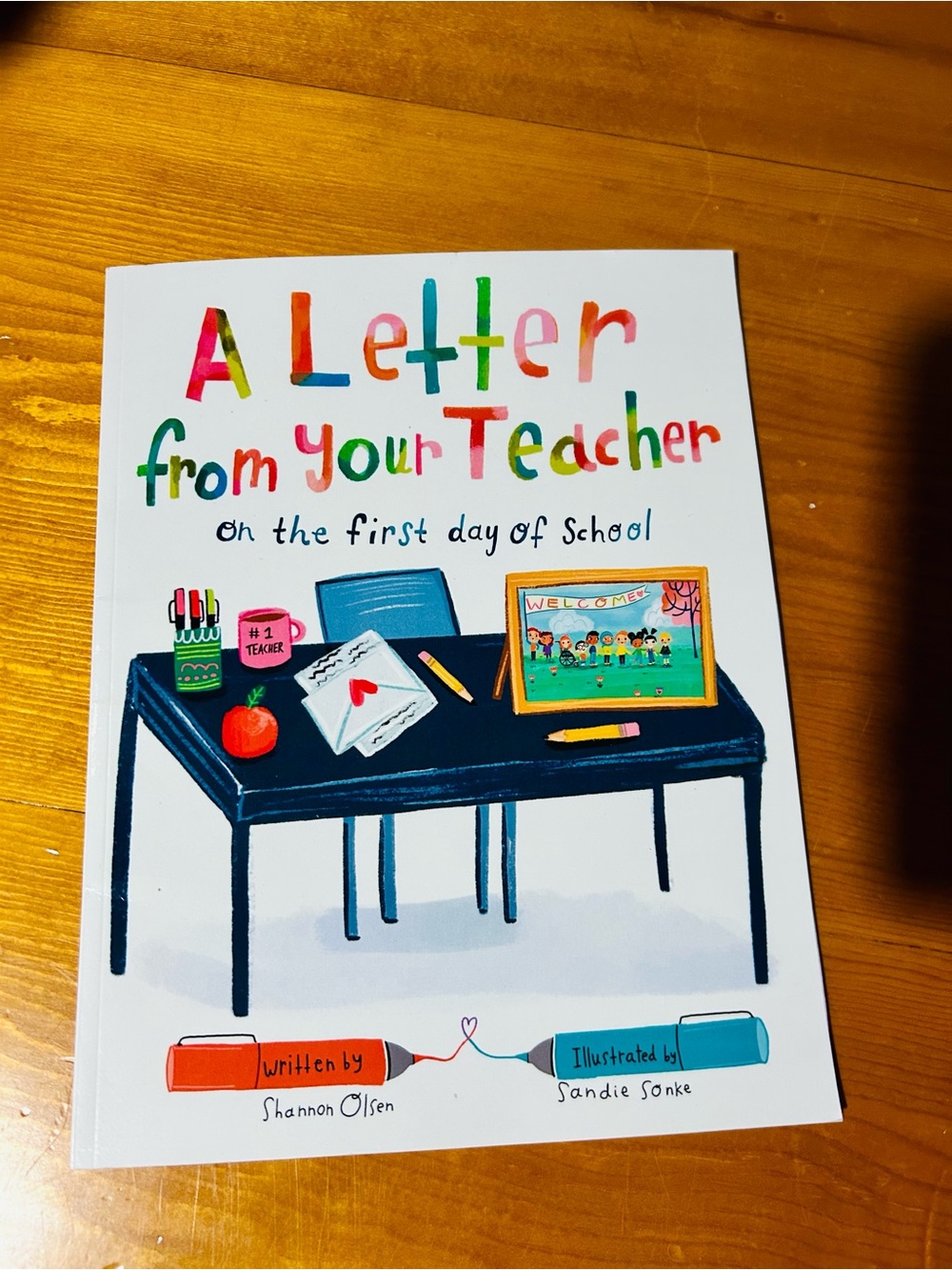 FREE! A Letter from Your Teacher - Colorful Illustrated First Day Book (White)